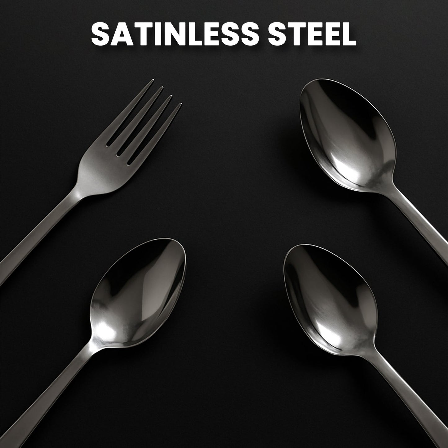 Stainless Steel Cutlery Set With Elegant Storage Stand (24 Pc) - Grandsell