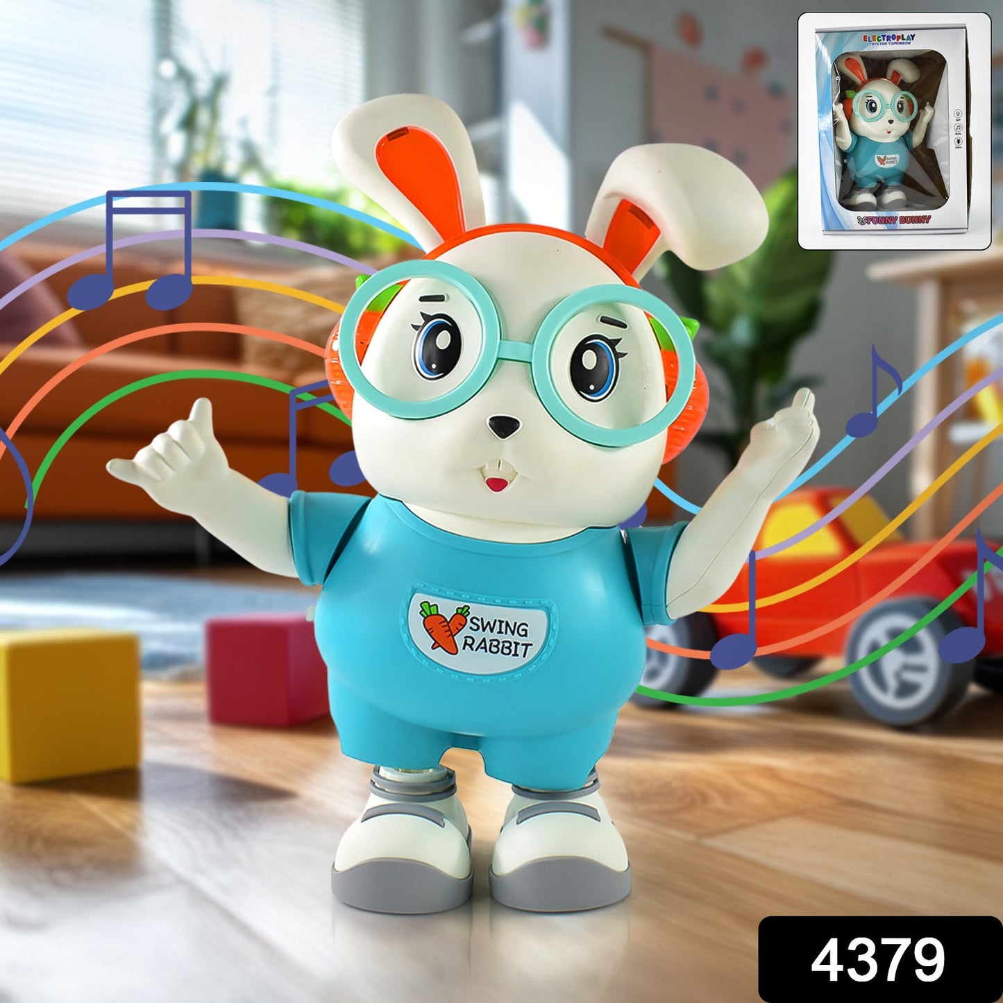 Swing Rabbit Musical Dancing Toy Interactive Bunny With Lights Sounds - Grandsell