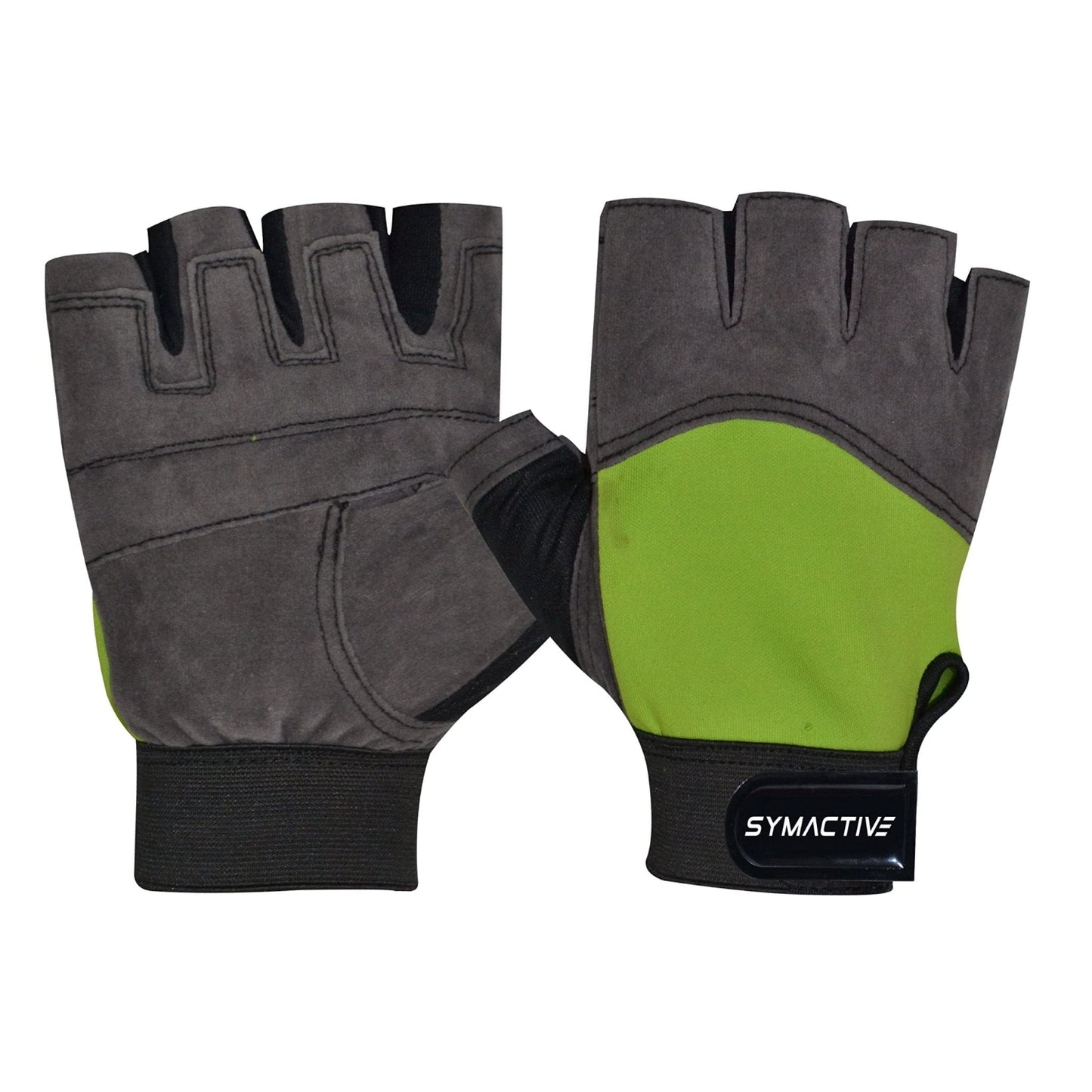 Symactive Gym Training Gloves (Set of 2) – Vision Grey/Green Fitness Gloves - Grandsell