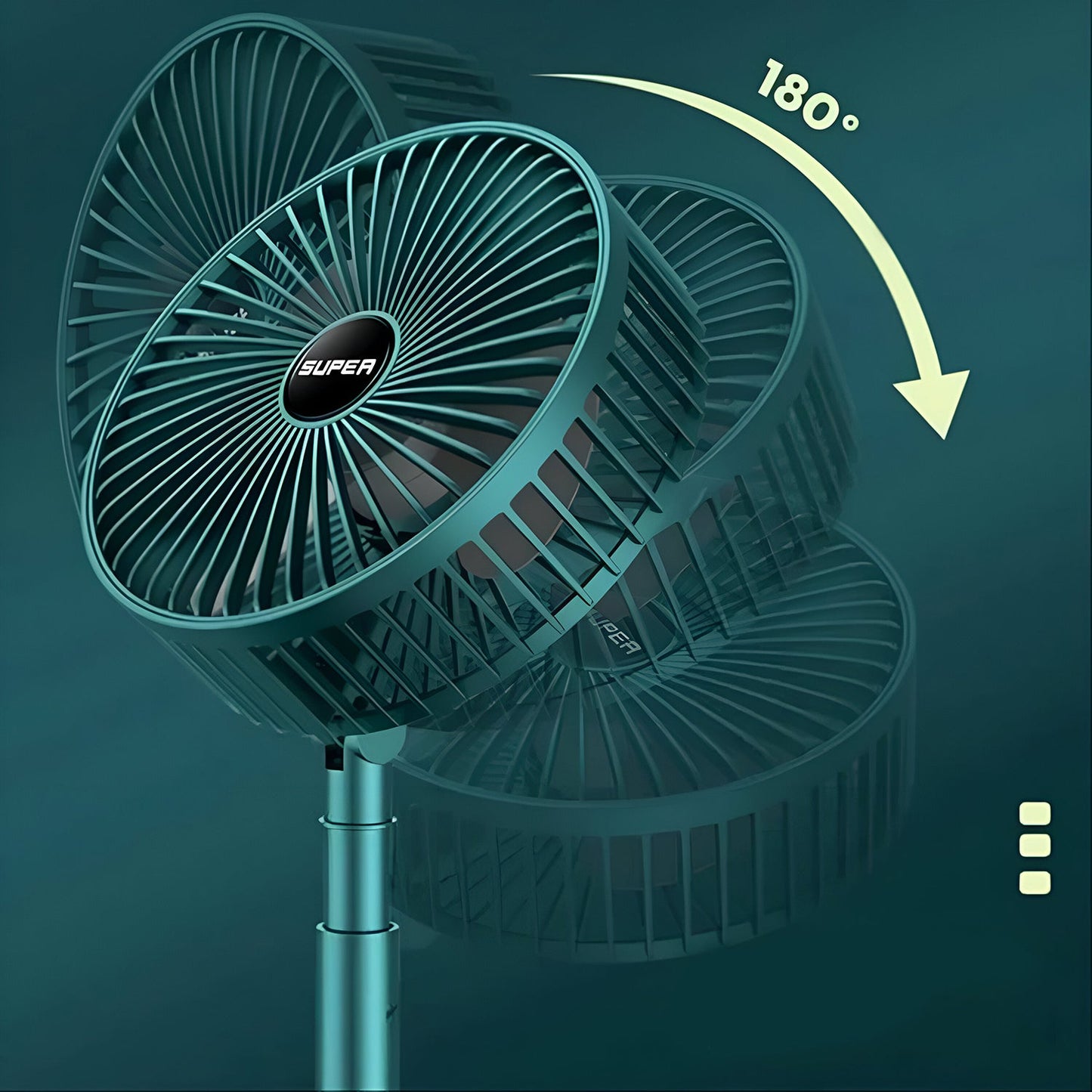 Telescopic Electric Desktop Fan Height Adjustable Foldable Portable For Travelcarry Silent Table Top Personal Fan For Bedside Office Table (Battery Not Include) - Grandsell