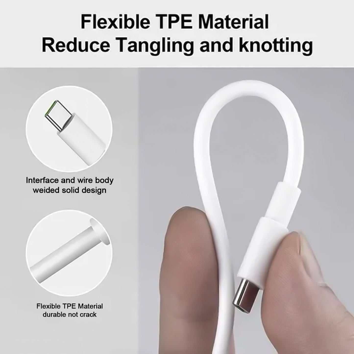 Type C Data Cable Fast Charging Cable (1 Mtr. 1 Pc) - Grandsell
