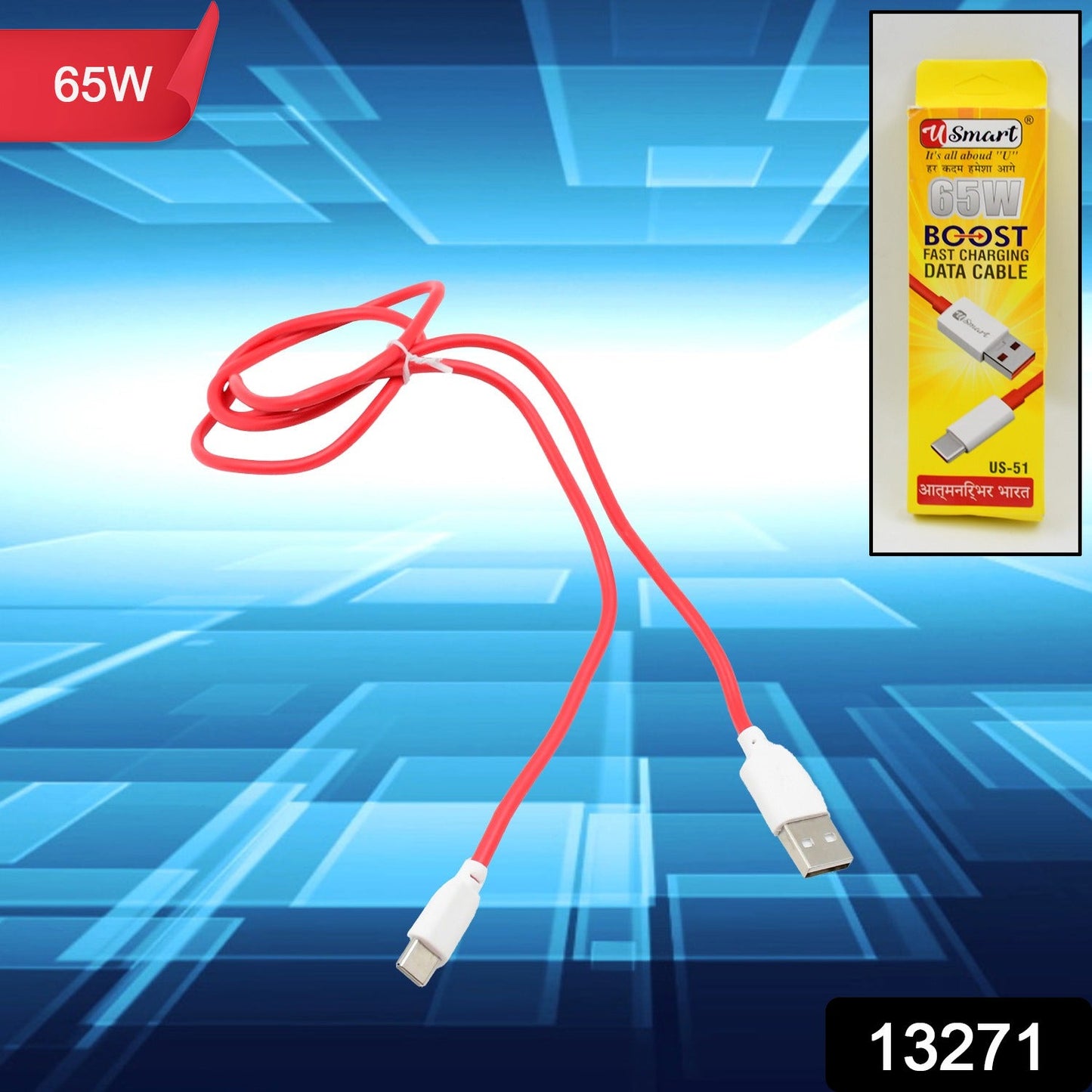 Type C Data Cable Fast Charging Data Cable (1000 Mm 65w 1 Pc) - Grandsell