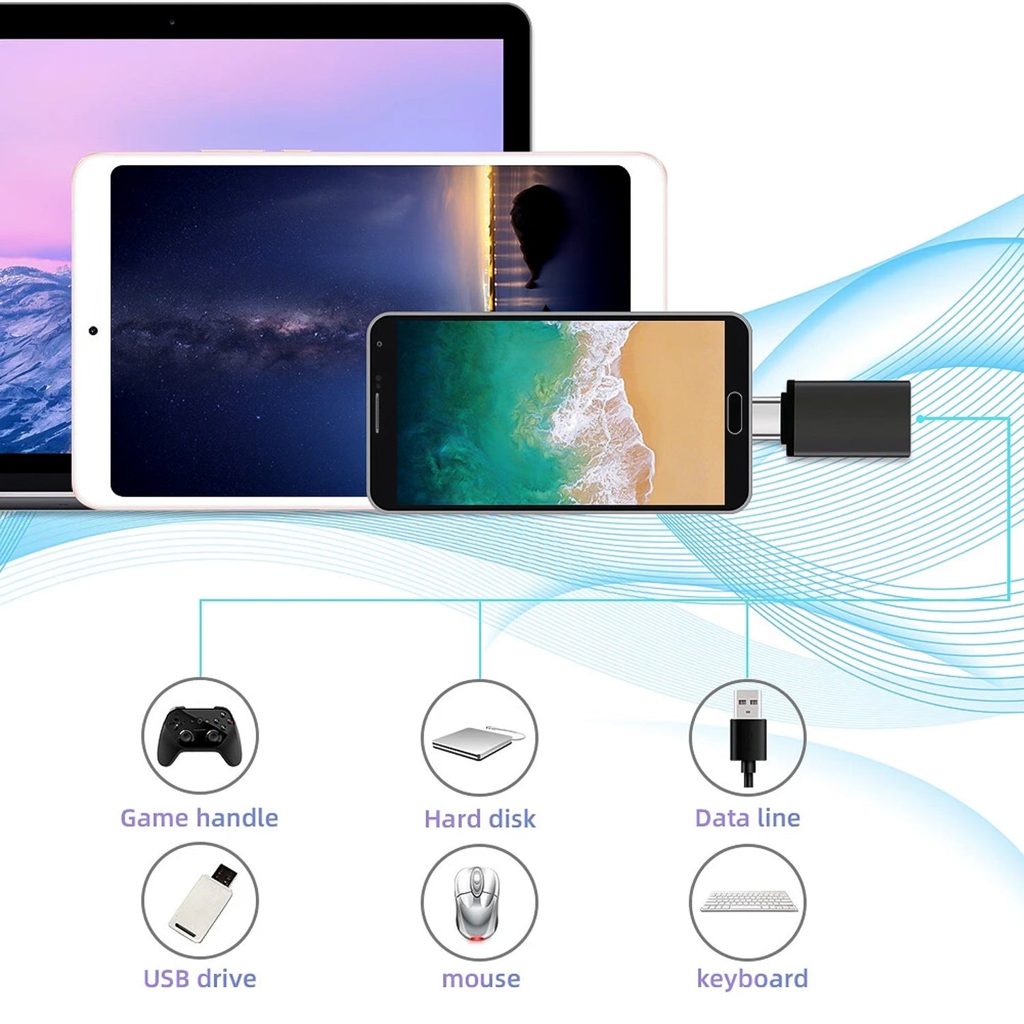 Type - c Otg Adapter Pen Drive - (1 Pc) - Grandsell