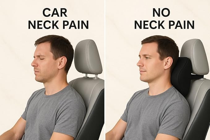 Ergonomic Comfort Driving Accessory Universal Fit Black Car Support Cushion - Grandsell