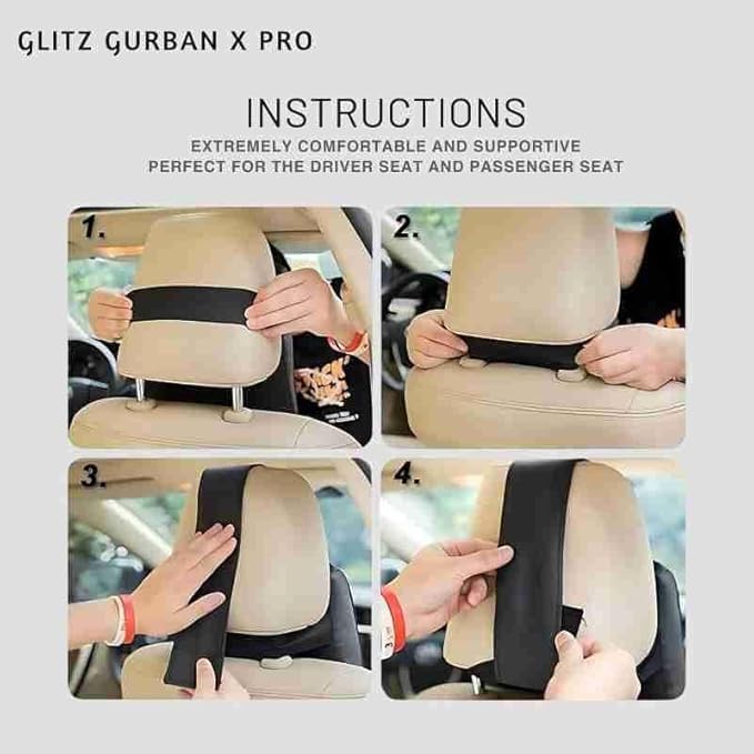Ergonomic Comfort Driving Accessory Universal Fit Black Car Support Cushion - Grandsell