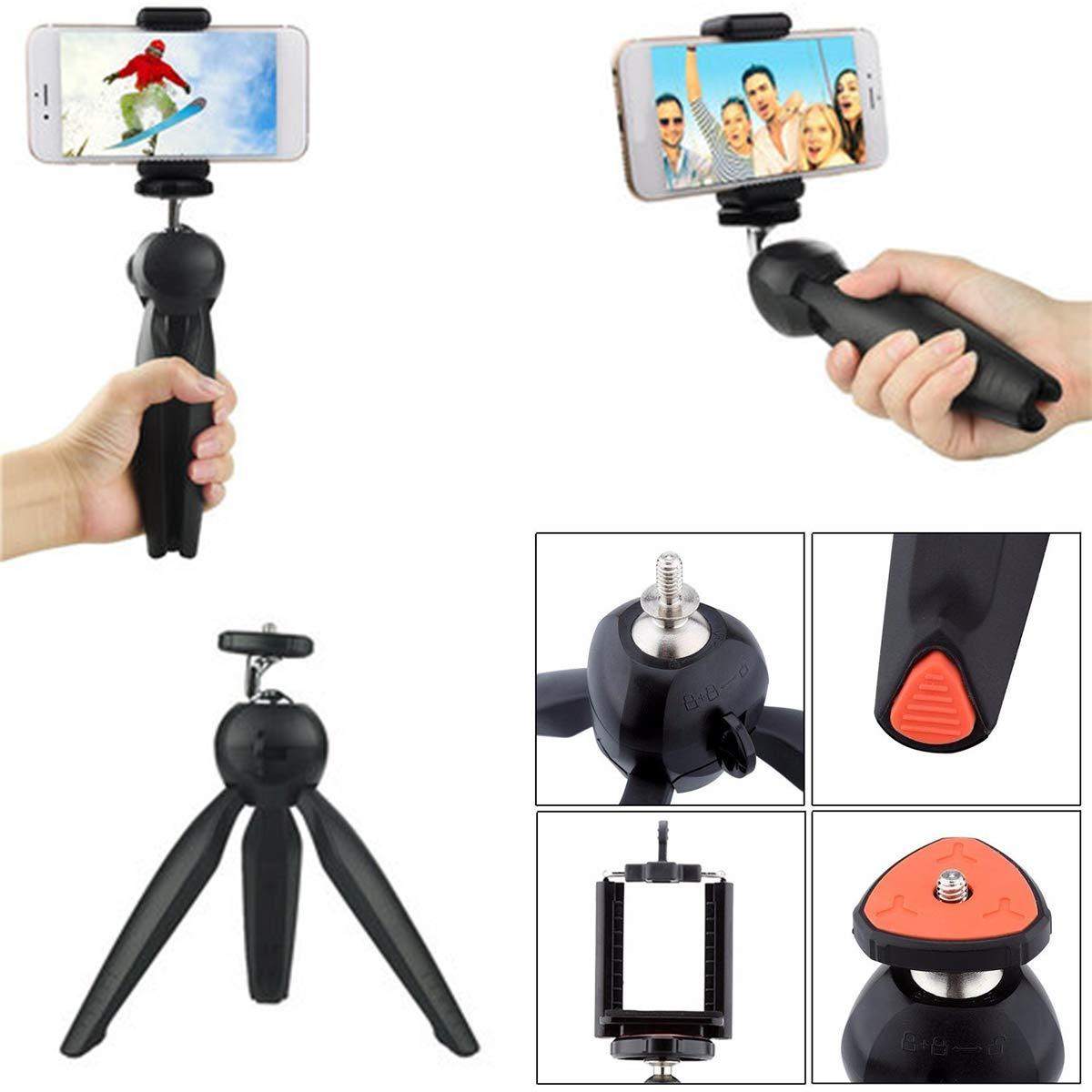 Universal Mini Tripod Stand for Mobile & Camera | Portable Adjustable Smartphone Tripod with Phone Holder for Vlogging & Photography - Grandsell