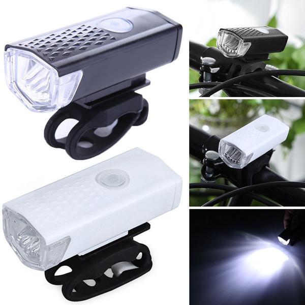 Usb Rechargeable Bicycle Light Set 400 Lumen Super Bright Headlight Front Lights - Grandsell