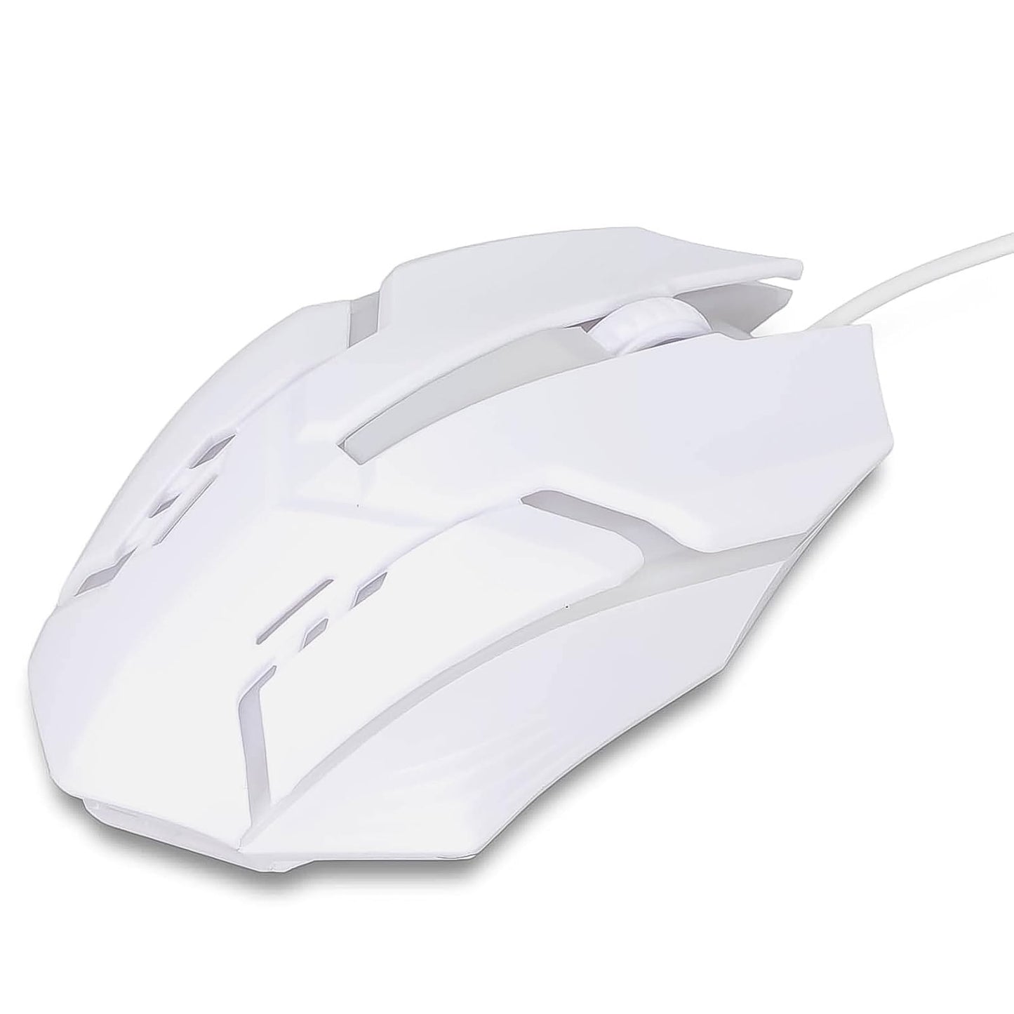 Usb Wired Mouse Gaming Mouse Colorful Lighting Luminous (1 Pc Wihte) - Grandsell