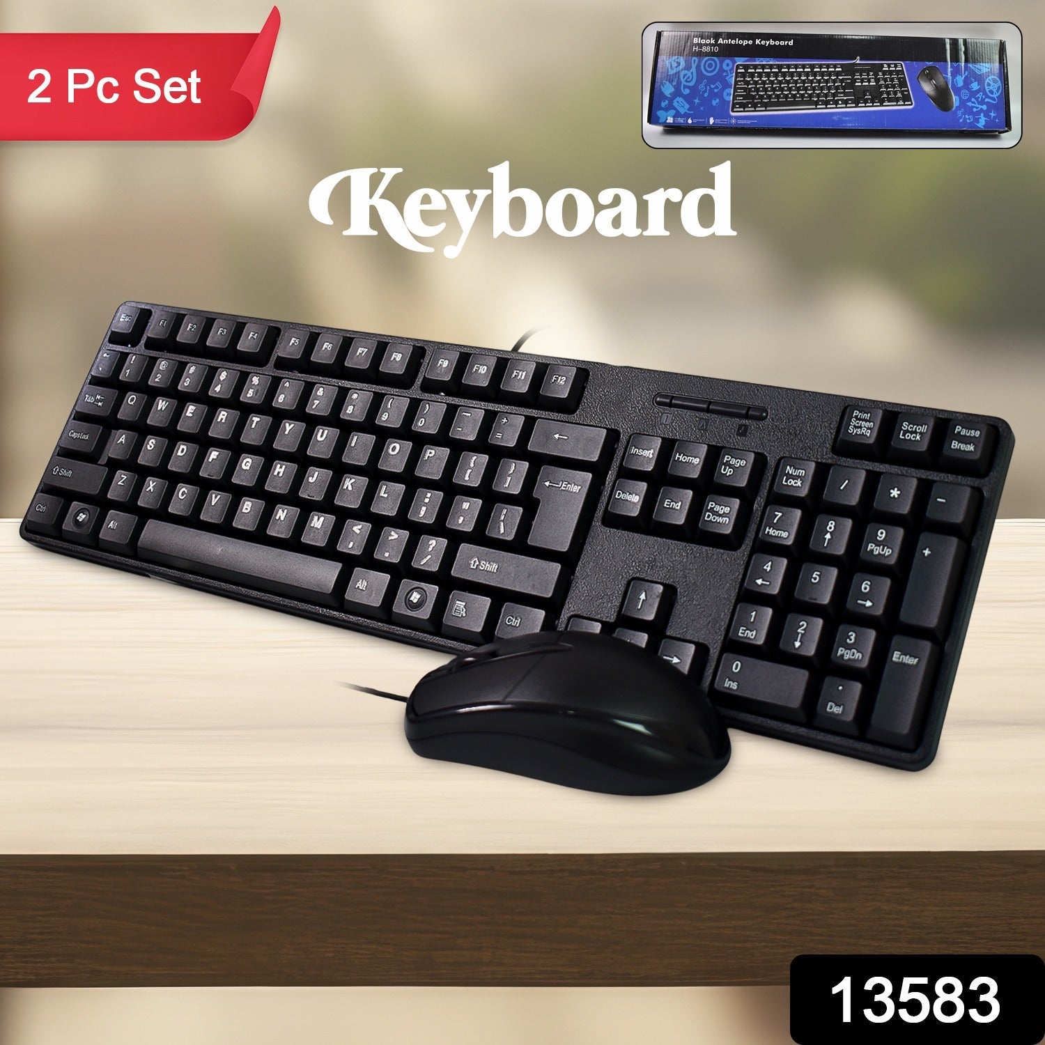 Wired Usb Keyboard 107 Keys Mouse Set (2 Pc Set) - Grandsell