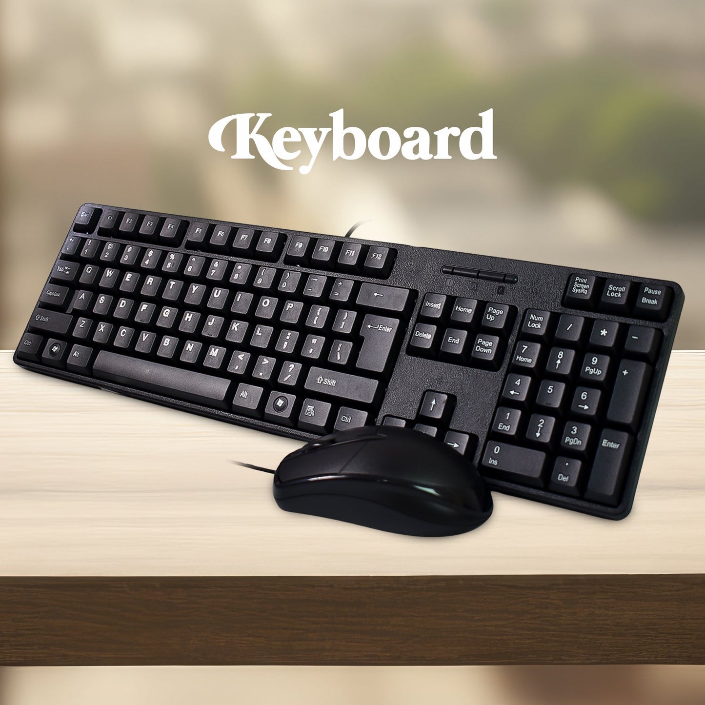 Wired Usb Keyboard 107 Keys Mouse Set (2 Pc Set) - Grandsell